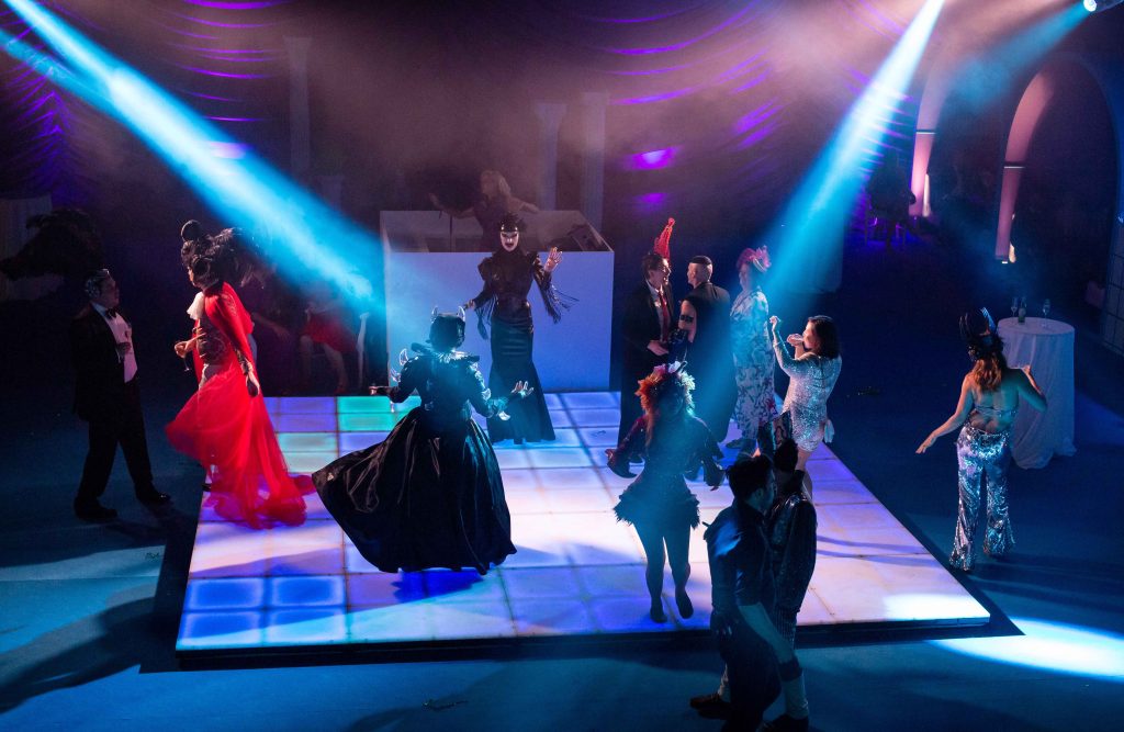 People dancing on a dance floor